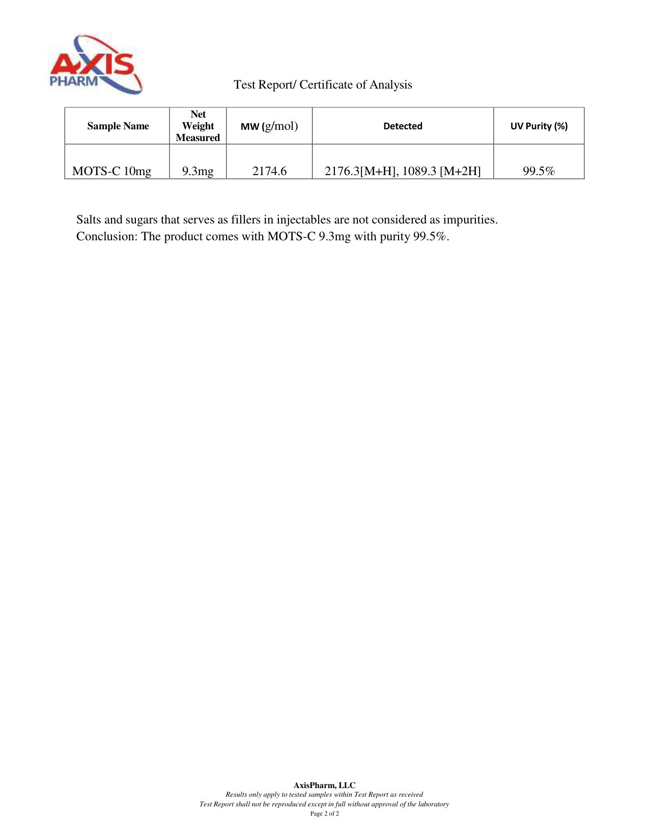 MOTS-C 10mg COA — page 2